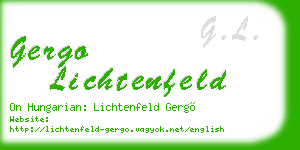 gergo lichtenfeld business card